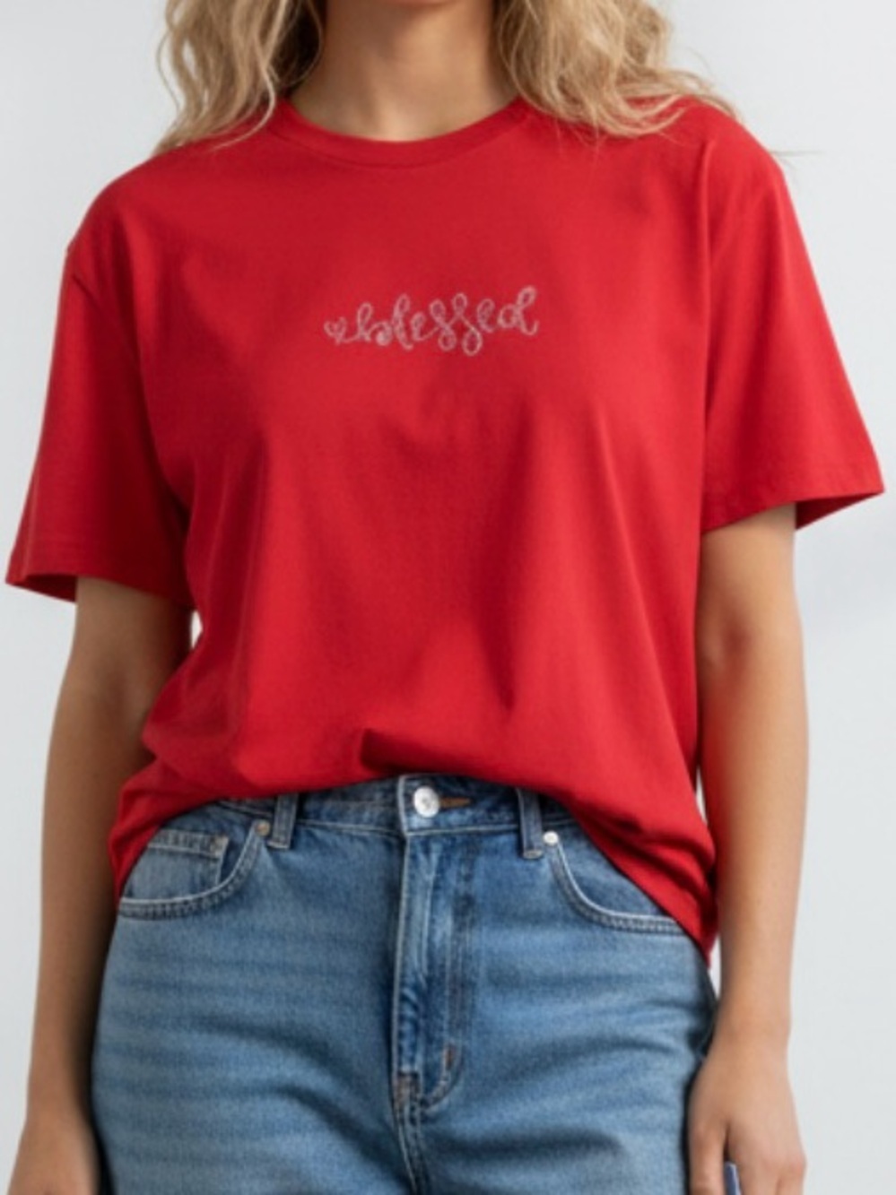 BLESSED- TOMATO 🍅 RED - T- SHIRT/ FAITH-TEE